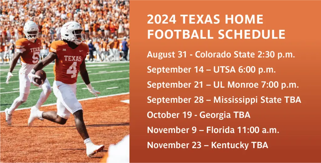 2024 UT Football Schedule