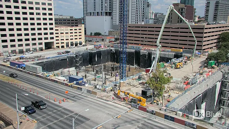 Progress photo 1501 Lavaca building construction