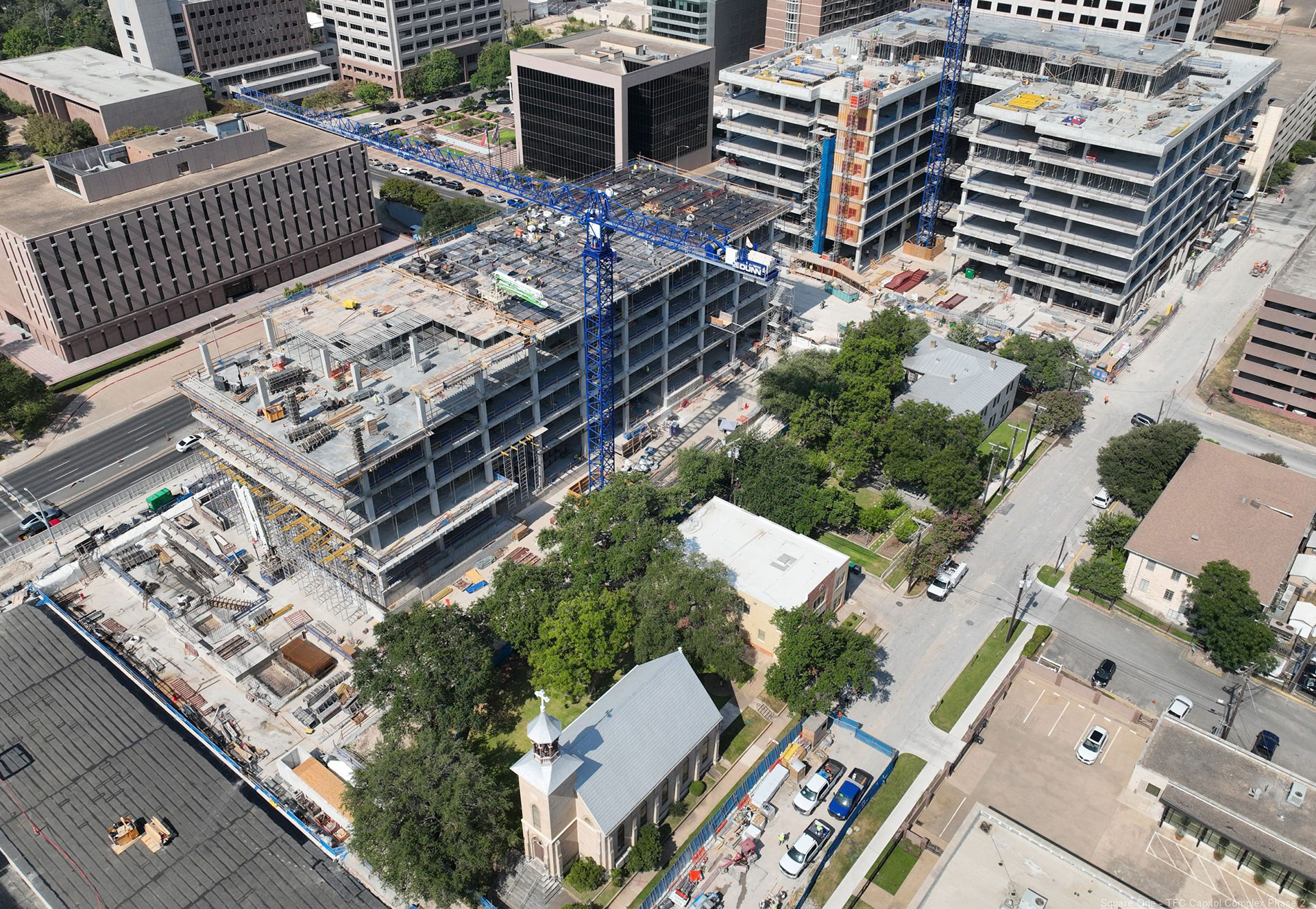 Southwest view of Capitol Complex Project 8.14.2025