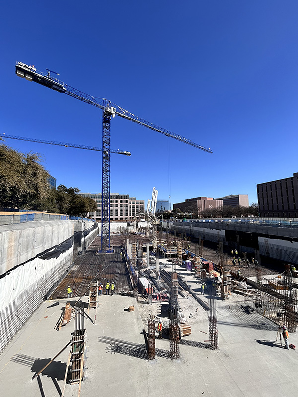 March 2025 - Deck pours on the 1500 Congress State Office Building garage project. 