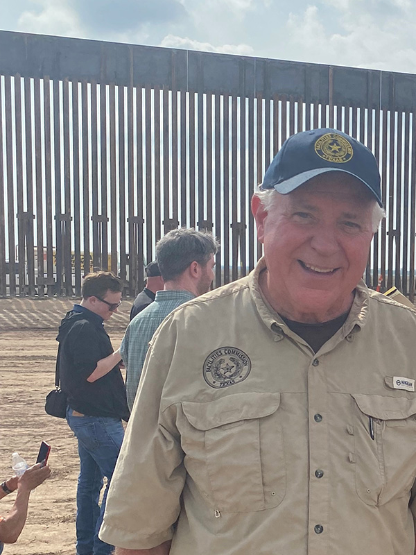 Novak reviewing progress of the border wall program.