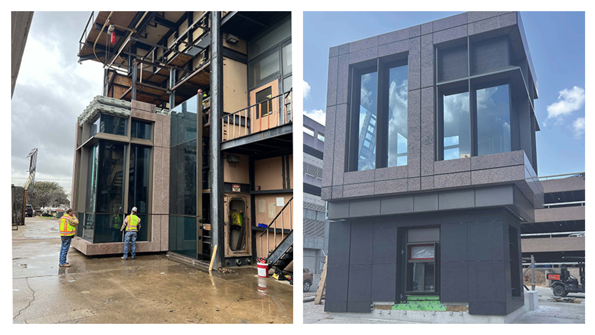 Visual and Performance Curtain wall mock-up photos, 2025.