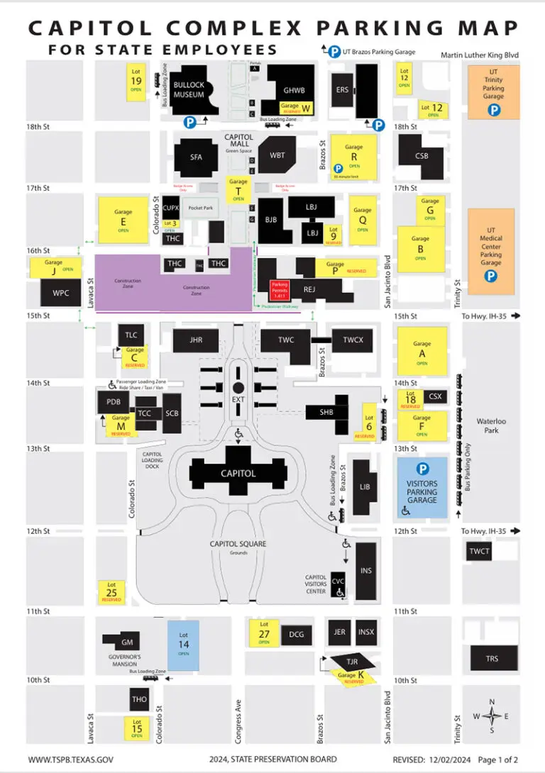 Capitol Complex Parking Map