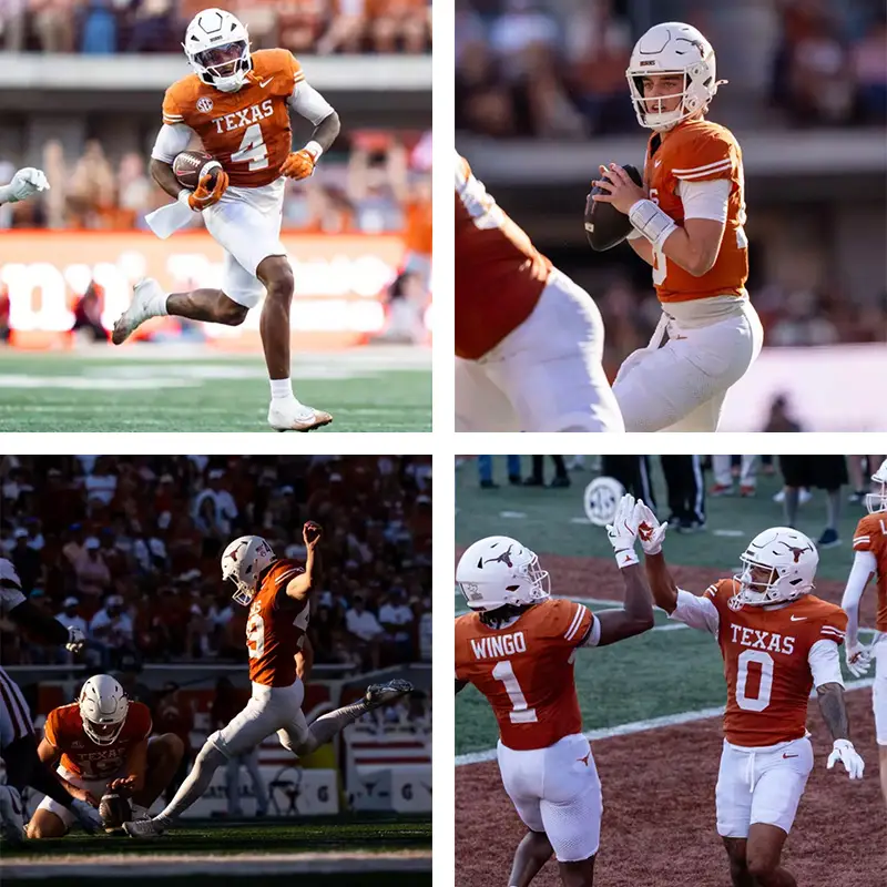 UT Football Photo Collage 2025 Season
