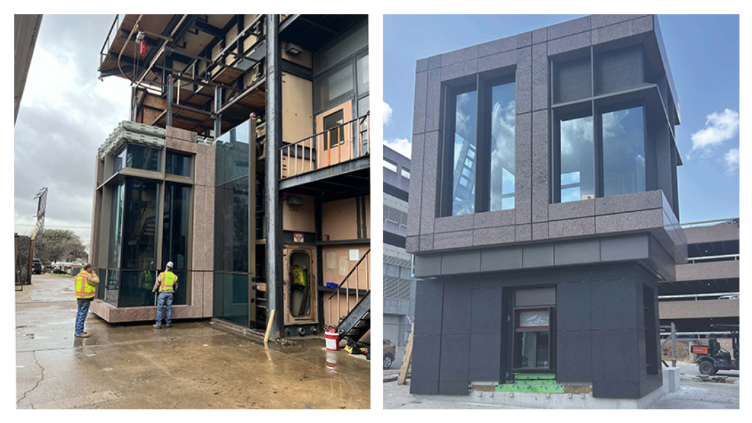 Visual and Performance Curtain wall mock-up photos, 2025.