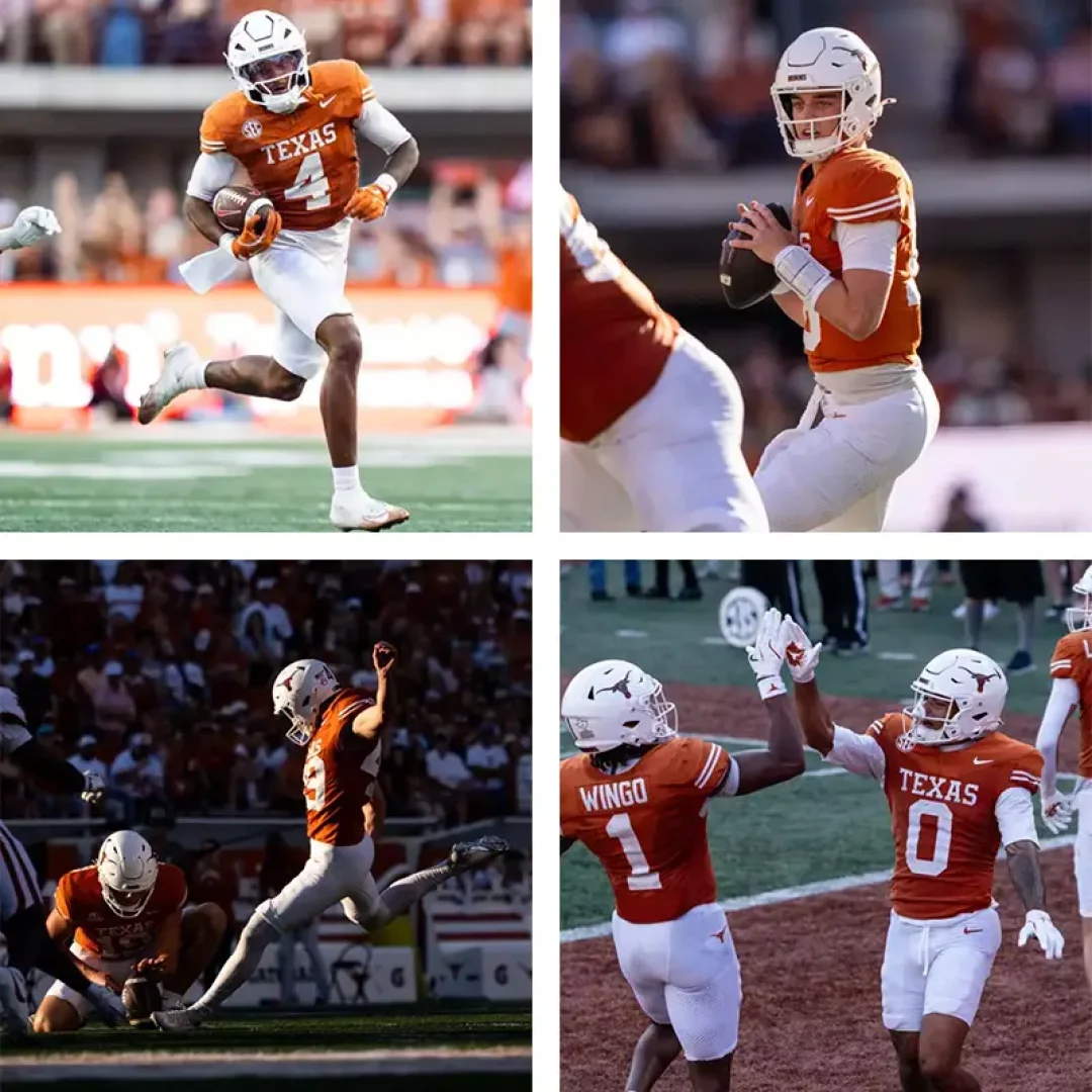 UT Football Photo Collage 2025 Season